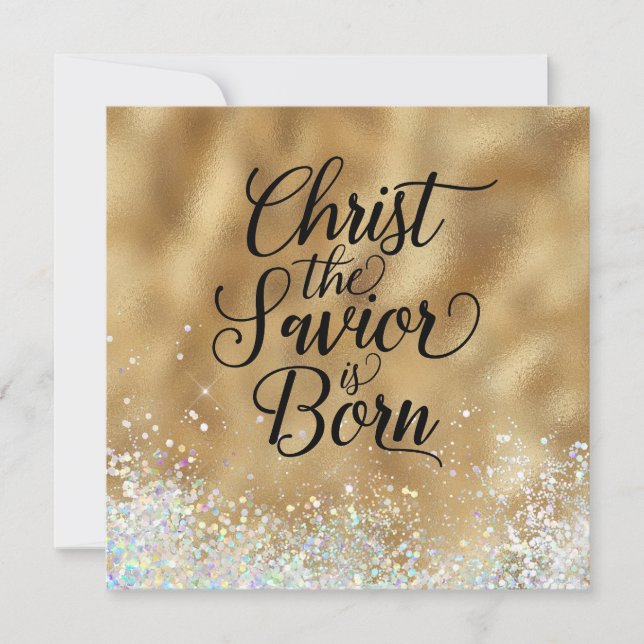 Carte Christ le Sauveur est né Noël chrétien (Devant)