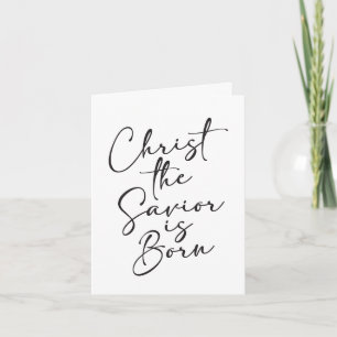 Carte Christ le Sauveur est né Nuit silencieuse Noël