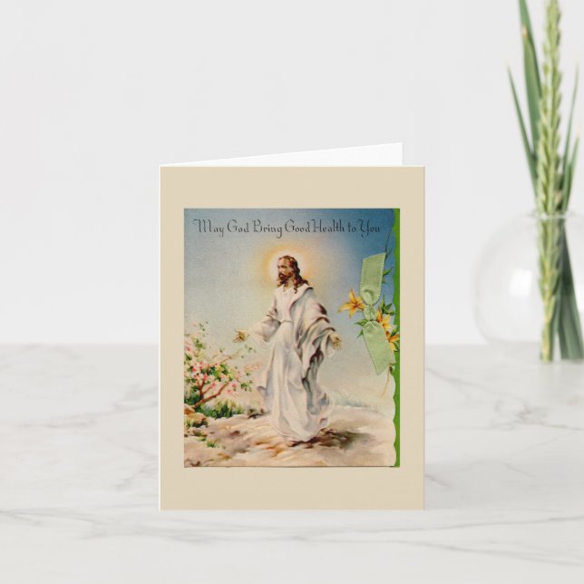 Carte Christ vintage ressuscité (Devant)