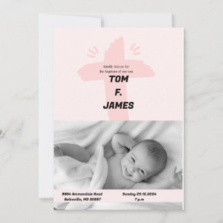 Carte Christening pour bébé