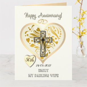 Carte Christian 50e Anniversaire Mariage d'or