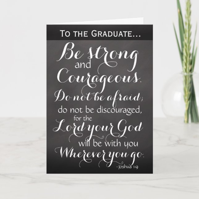 Carte Christian Bible Verse Graduation Félicitations (Devant)