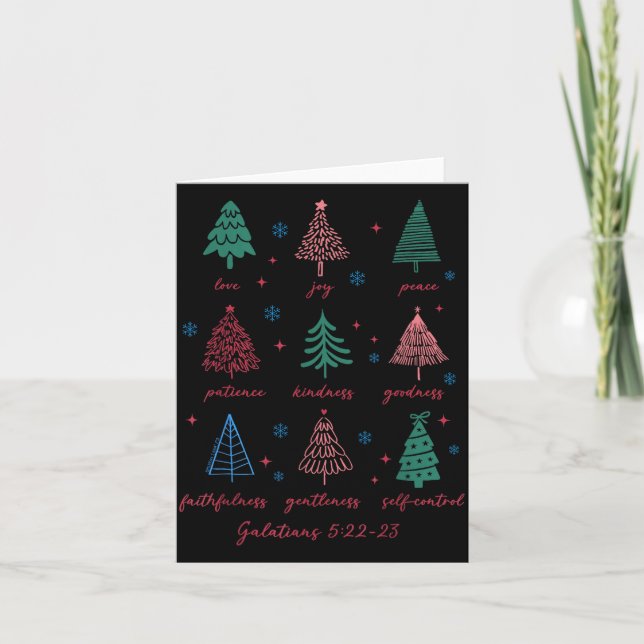 Carte Christian Christmas Galatians 5 22-23 Fruit Of The (Devant)