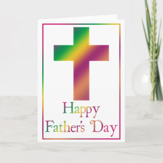 Carte Christian Cross Design 2 Happy Fête des pères Card