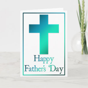 Carte Christian Cross Design 8 Happy Fête des pères Card