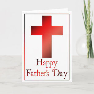 Carte Christian Cross Design 9 Happy Fête des pères Card