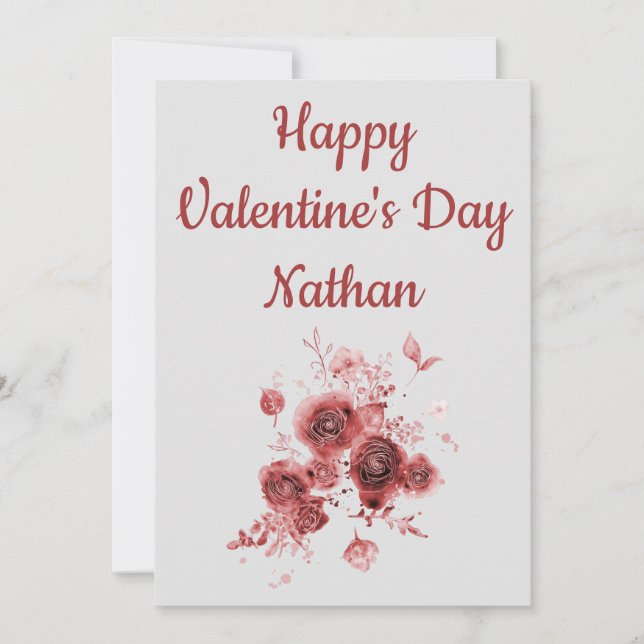 Carte Christian Floral Valentine's Day (Devant)