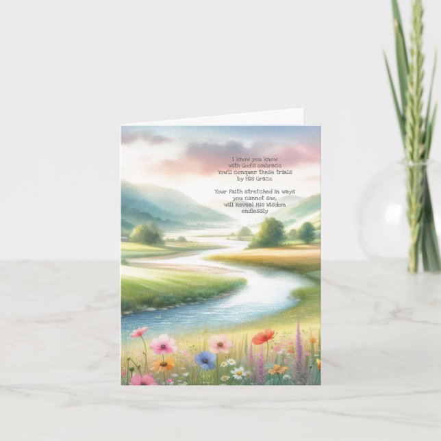 Carte Christian Get Well Card : Bénédictions pour la réc (Devant)