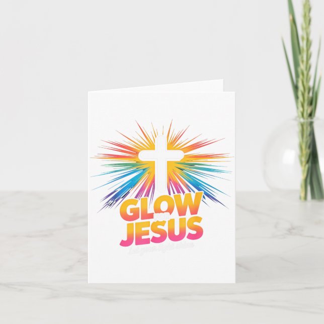 Carte Christian Glow For Jesus Let Your Light Shine Fait (Devant)