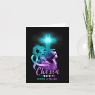 Carte Christian Lion Cross Religieux Bible Verse Suicide