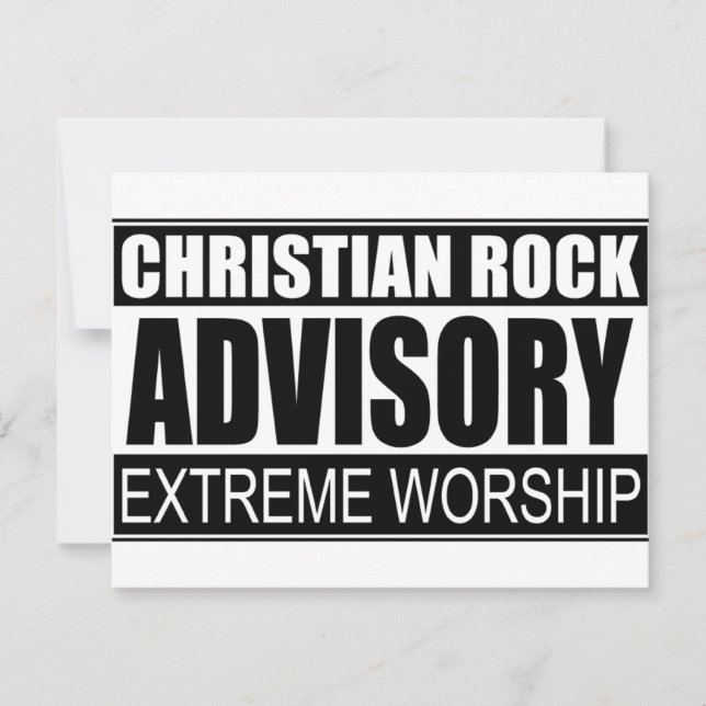 Carte Christian Rock Advisory... (Devant)
