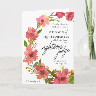 Carte Christian Sympathy Card - Crown of Righteousness