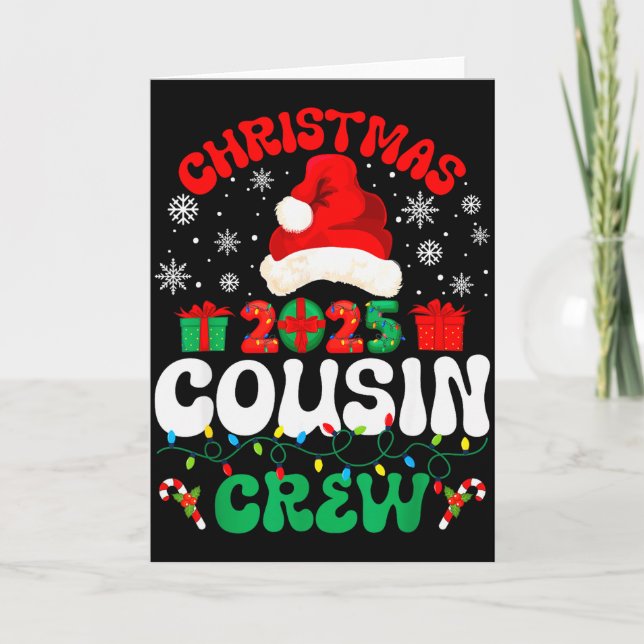 Carte Christmas 2025 Cousin Crew Xmas Funny Matching Fam (Devant)