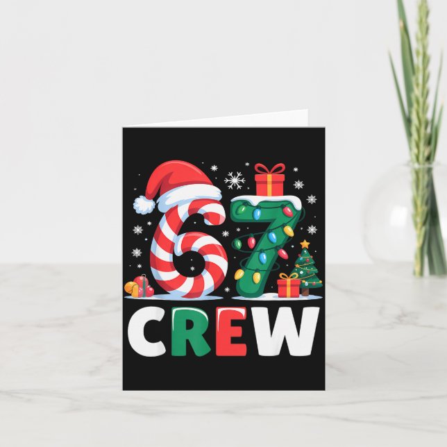 Carte Christmas 67 Crew Brainrot Funny Candy Cane Lights (Devant)