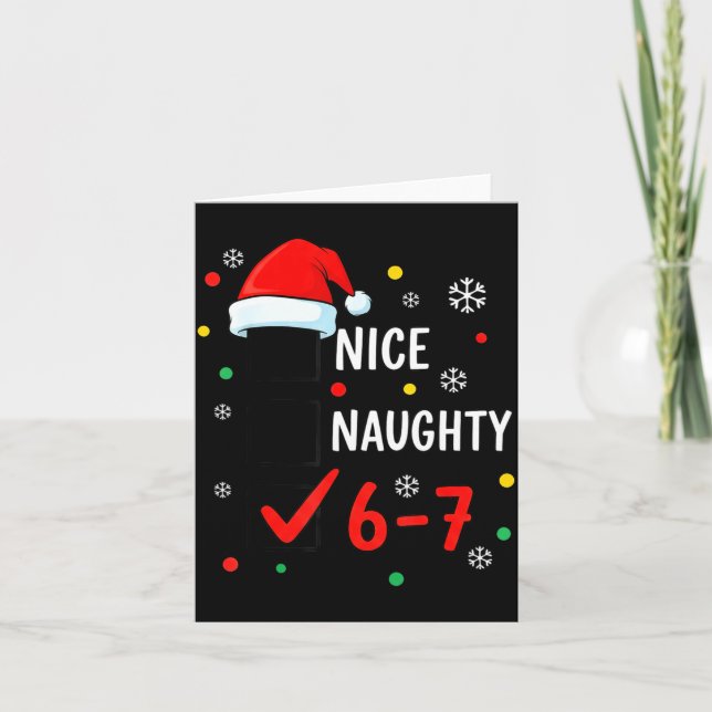 Carte Christmas 6-7 Meme Nice Naughty Checklist Santa Ha (Devant)