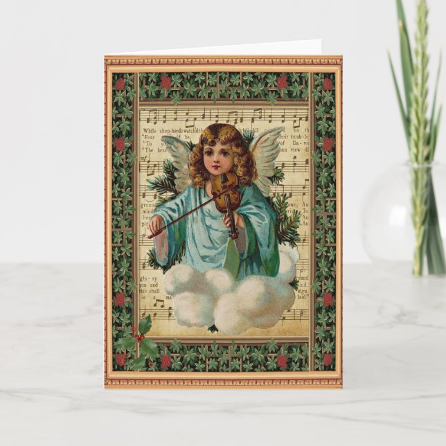Carte Christmas Angel with Violin (Devant)