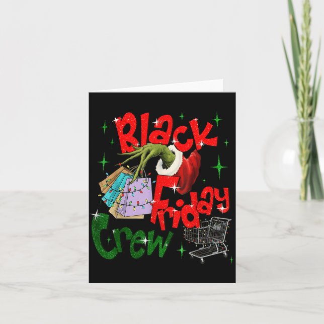 Carte Christmas Black Shopng Family Funny Friday Shopng  (Devant)