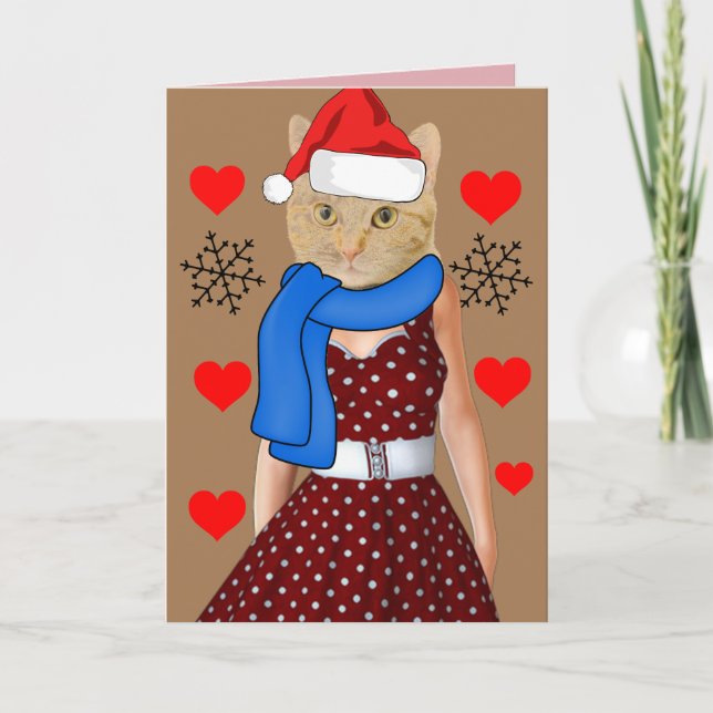 CARTE CHRISTMAS CAT MOM CHRISTMAS (Devant)