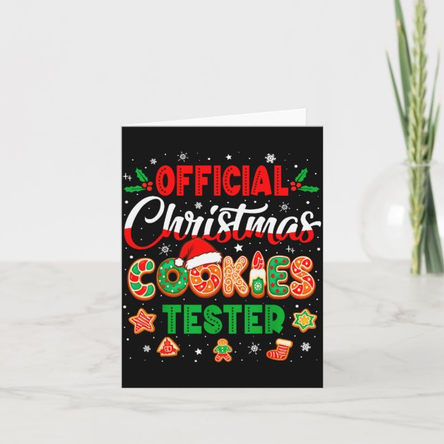 Carte Christmas Cookie Tester Taster Baking Crew Toddler (Devant)