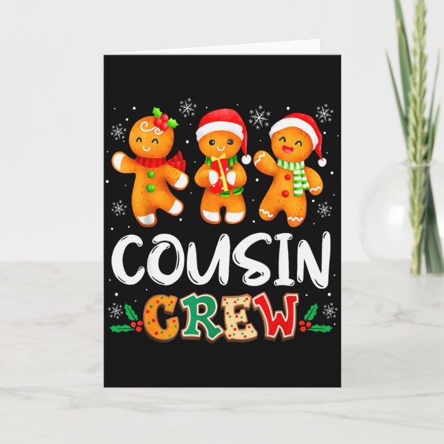Carte Christmas Cousin Crew Santa Hat Family Matching Fu (Devant)