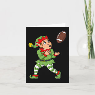 Carte Christmas Elf Football Large Récepteur Garçons Enf