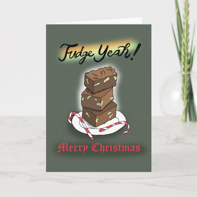 Carte Christmas Fudge Funny Gastronomie de Noël (Devant)