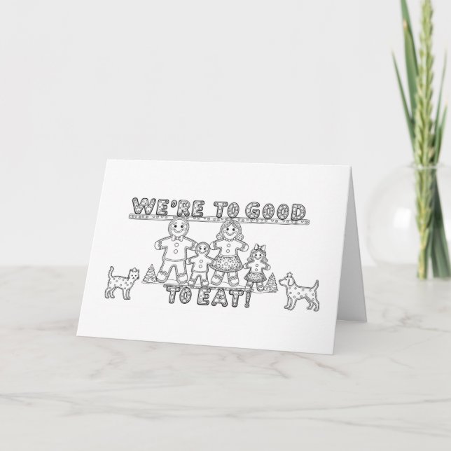 Carte Christmas gingerbread sarcasm card  (Devant)