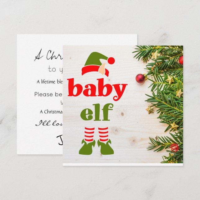 Carte Christmas Godmère Proposition Petit Elfe (Devant / Derrière)