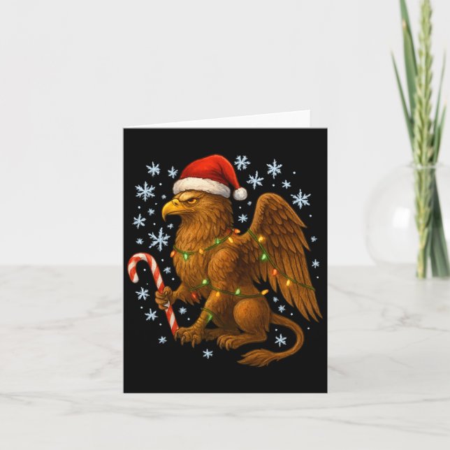 Carte Christmas Griffin Magic Mythical Holiday Srit Long (Devant)