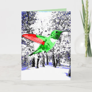 Carte Christmas Hummingbird