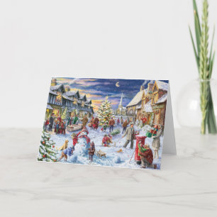 Carte christmas in the village