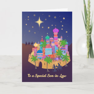 Carte Christmas Joy Bethlehem pour Son in Law Card