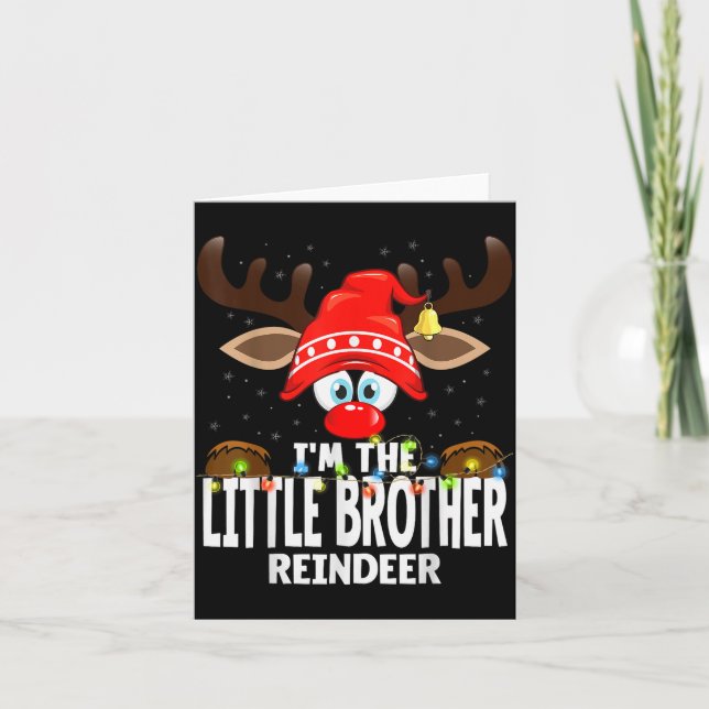 Carte Christmas Matching I'm The Little Brother Reindeer (Devant)