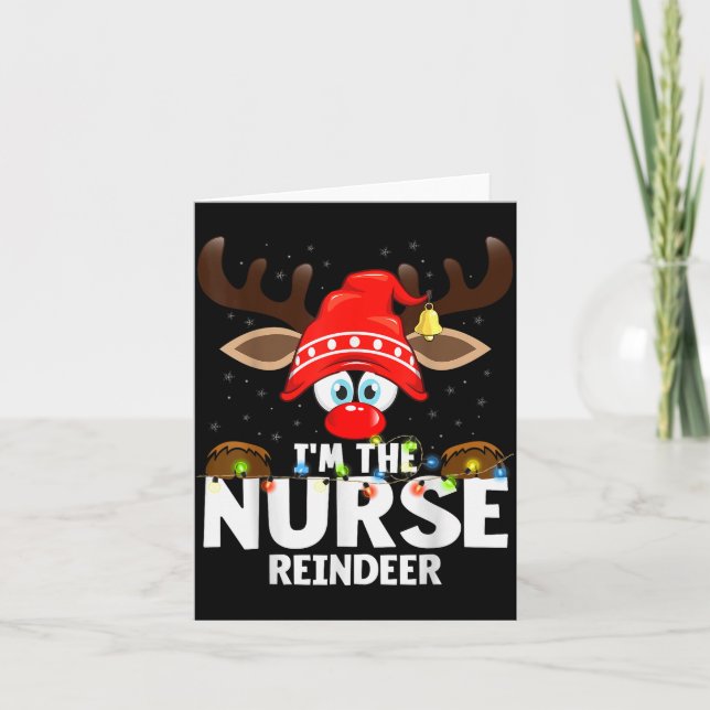 Carte Christmas Matching I'm The Nurse Reindeer  (Devant)