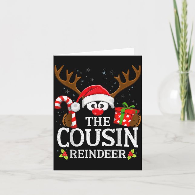 Carte Christmas Matching The Cousin Reindeer Family  (Devant)