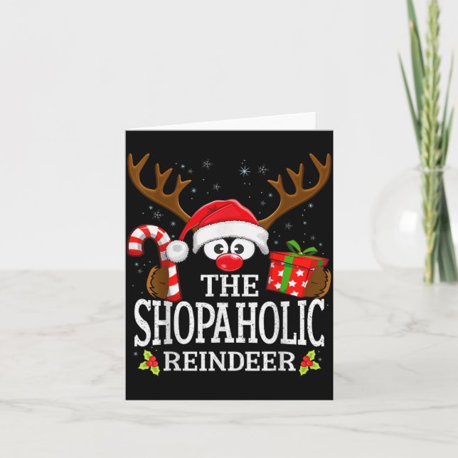 Carte Christmas Matching The Shopaholic Reindeer Family  (Devant)