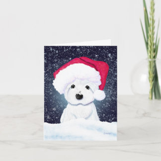 Carte Christmas Night Westie Card
