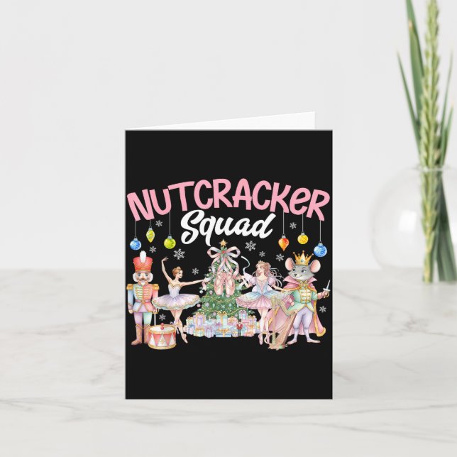 Carte Christmas Nutcracker Squad Ballet Family Matching  (Devant)