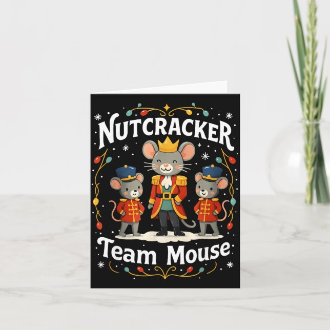 Carte Christmas Nutcracker Team Mouse Funny Soldier Xmas (Devant)