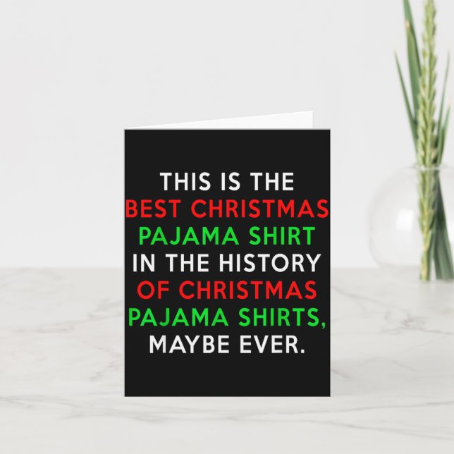 Carte Christmas Pajamas Shirt - Fake News  (Devant)