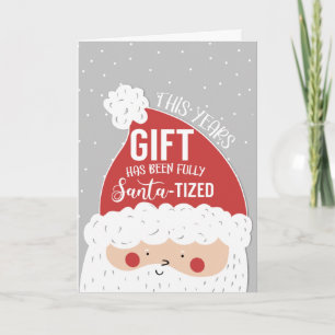 Carte CHRISTMAS PÈRE NOËL FUNNY Grey Card