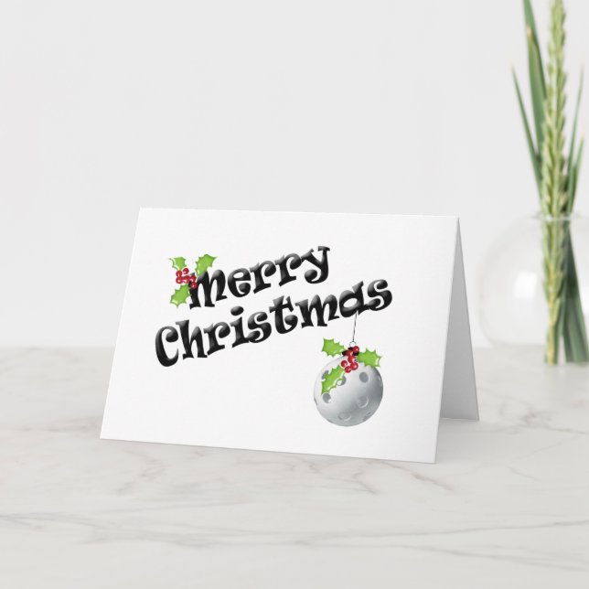 Carte Christmas Pickleball snowman partenaire (Devant)