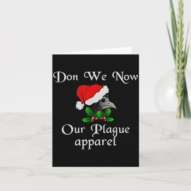 Carte Christmas Plague Doctor Mask Don We Now Our Plague (Devant)