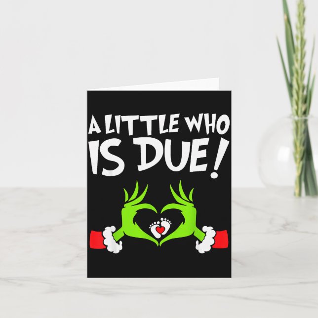 Carte Christmas Pregnancy Shirt A Little Who Is Due  (Devant)