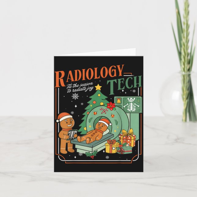 Carte Christmas Radiology Tech Funny Gingerbread Man Rad (Devant)