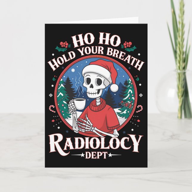 Carte Christmas Radiology Tech Skeleton Xray Tech Ct Mri (Devant)