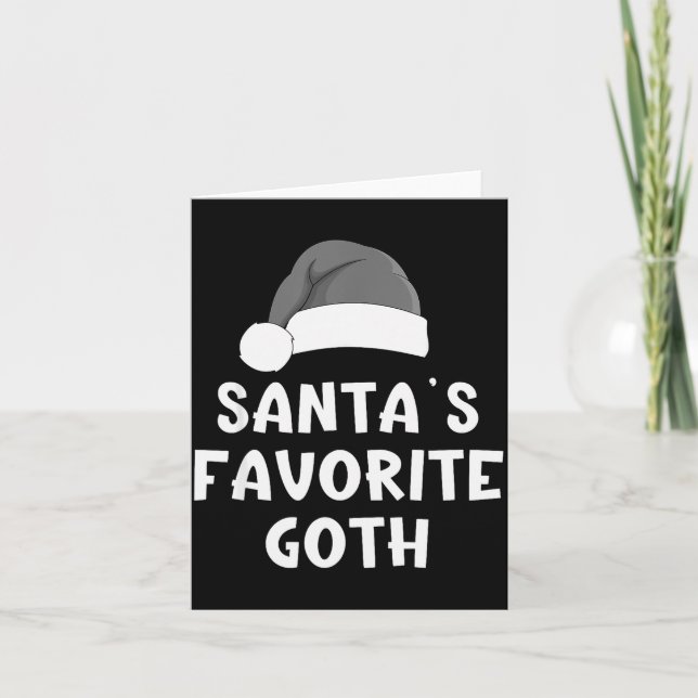 Carte Christmas Santa's Favorite Goth Funny Xmas Pajama  (Devant)