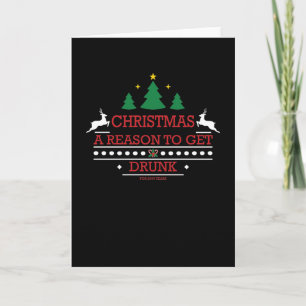 Carte Christmas Saying Funny Booze Alcohol
