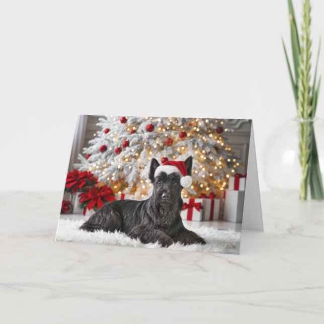 Carte Christmas Scottish Terrier (Devant)