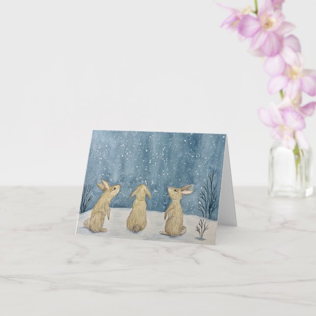 Carte Christmas Snow Greeting Card (Orchidée)